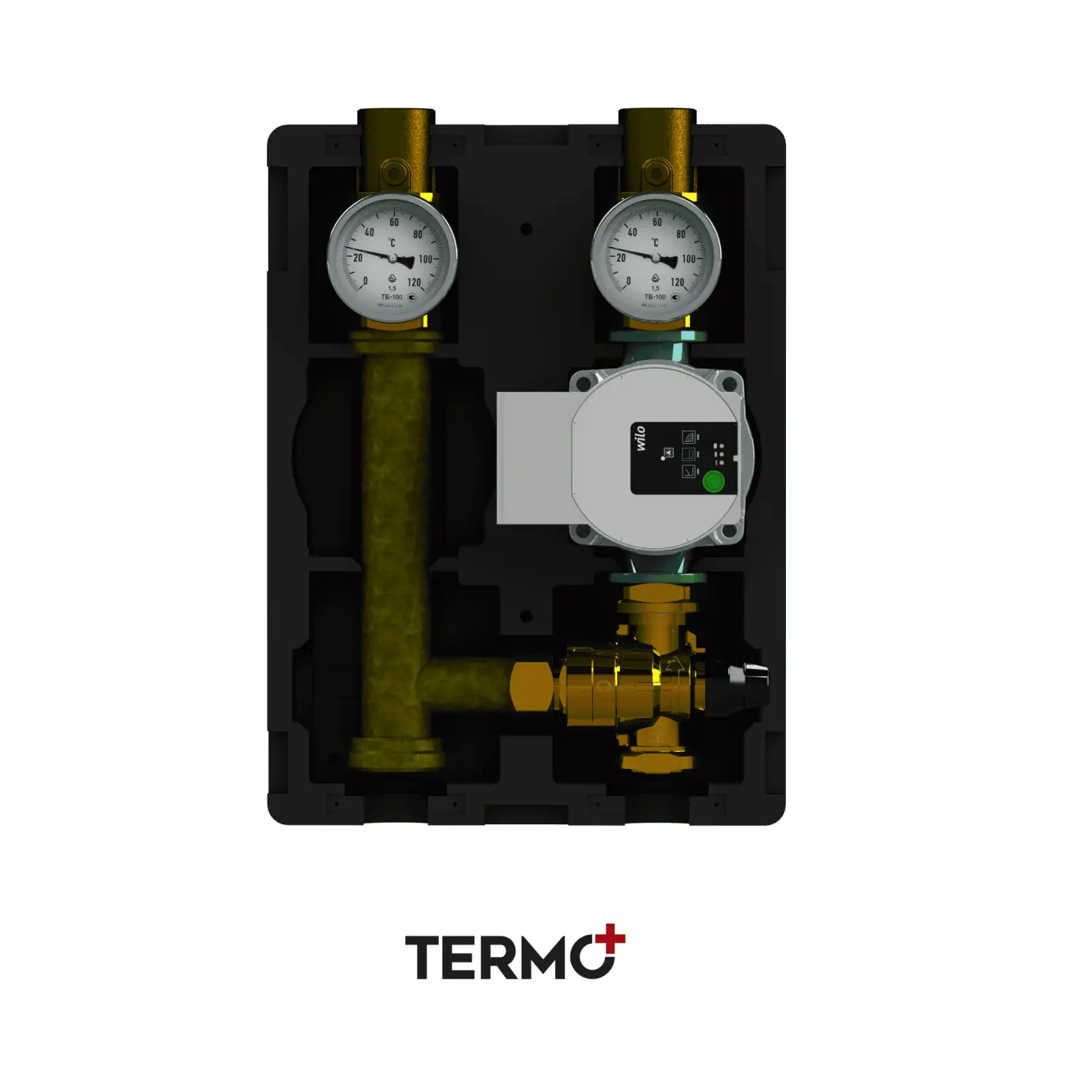 Grup de pompare simplu dn25 Termo+ cu pompa wilo para 25/8