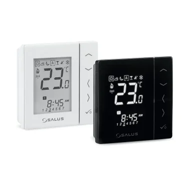 Termostat wireless programabil cu montare în doză 230V Salus negru