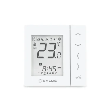 Termostat programabil RF cu baterii alb Salus