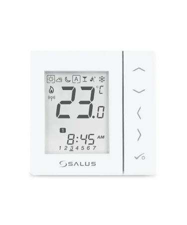 Termostat programabil RF cu baterii alb Salus