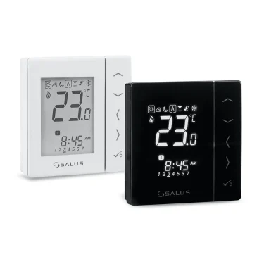 Termostat programabil alb, montaj în doză, butoane tactile (compatibil cu senzor de pardoseală),VS30W