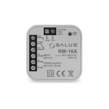 Releu 16A NO/NC cu comandă la 230V sau contact liber de potențial