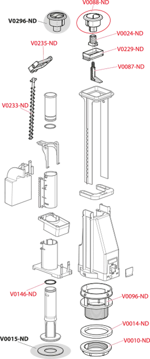 Chrom mecanism WC dublă apăsare + flotor 3/8'' ALCA - imagine 2