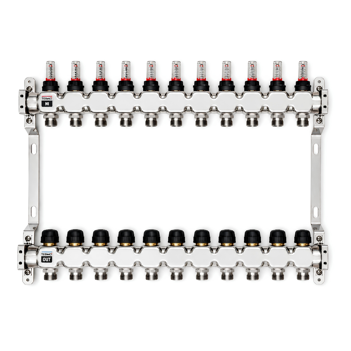 DISTRIBUITOR TERMO+ CU DEBITMETRE SI ROBINETI 11 CAI