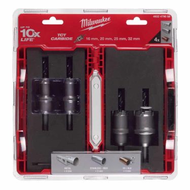 set carote TCT inox Milwaukee