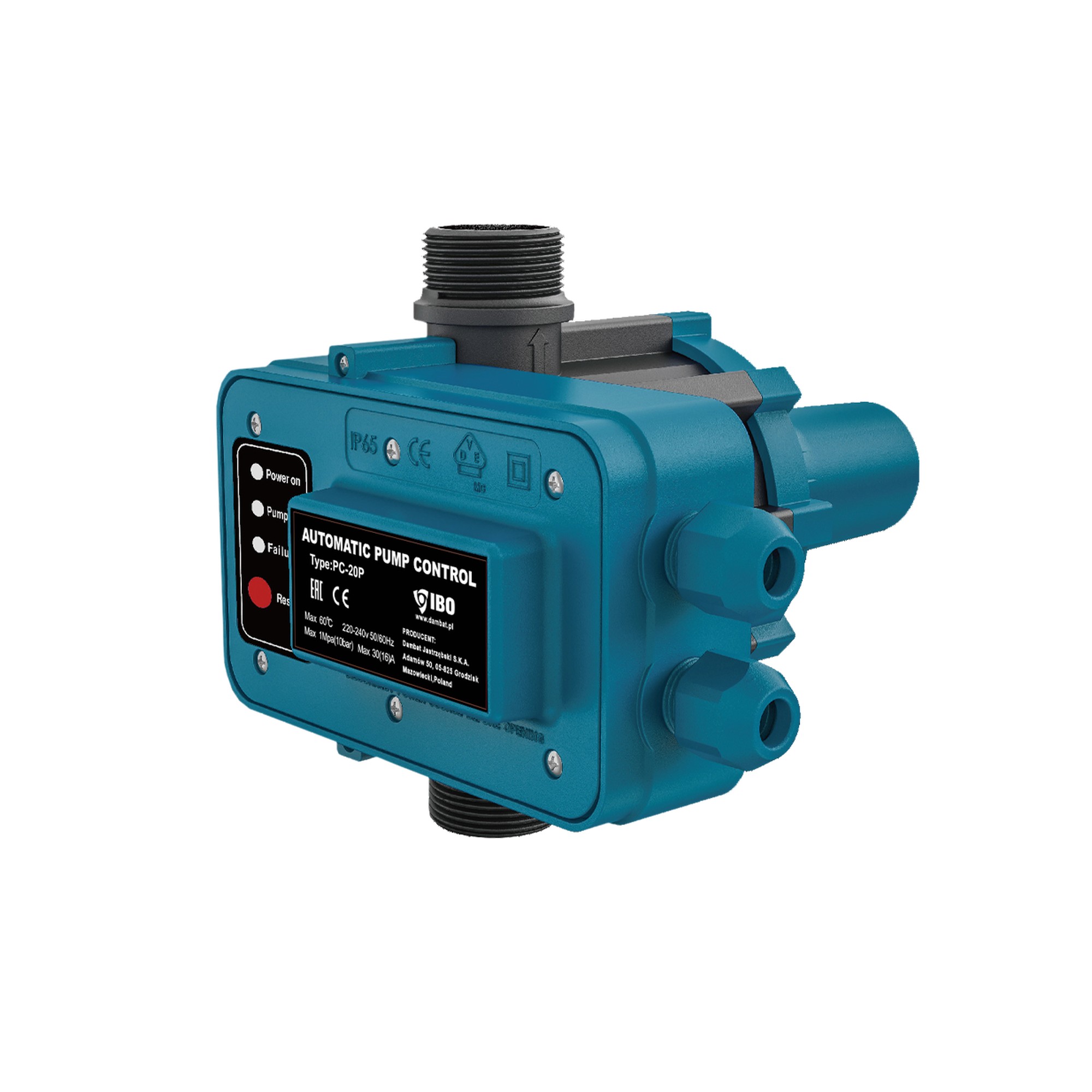 Comutator PC-20P, (2,2 kW, 230 V), hidrofor automat, IBO